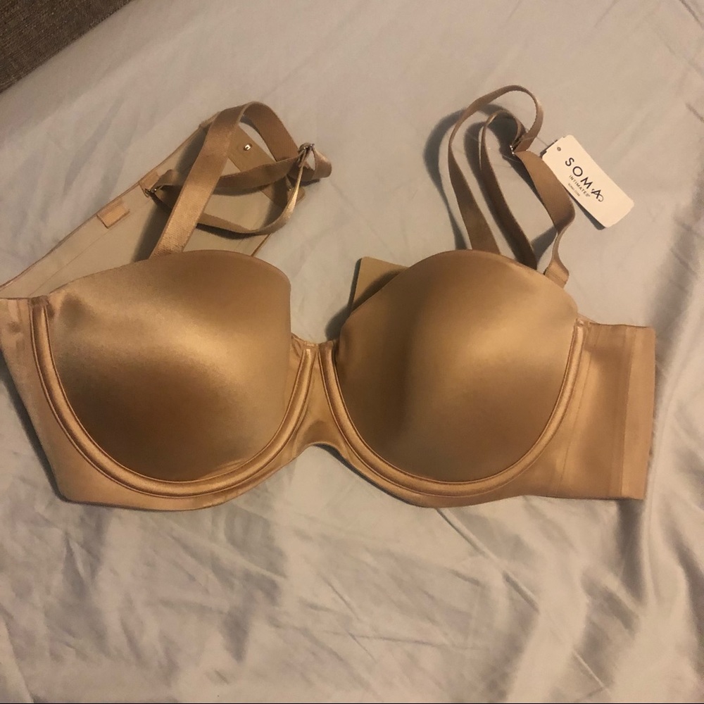 Soma Vanishing Strapless Bra Warm Amber 38C NWT